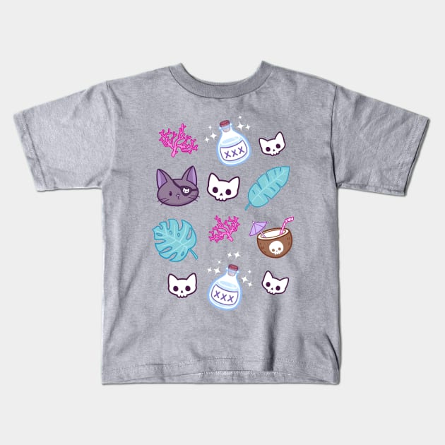 Pirate Cat | Nikury Kids T-Shirt by Nikury